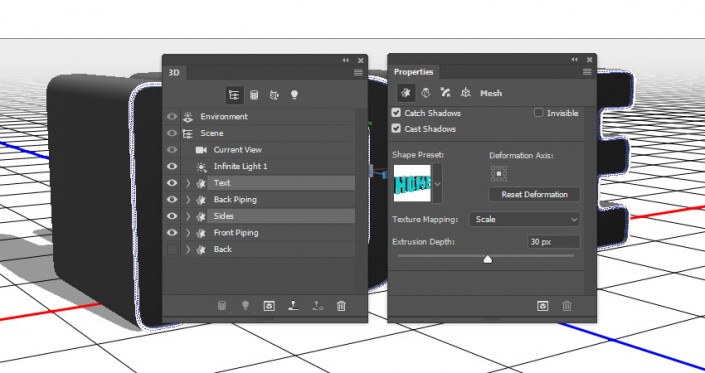 3D功能，通过PS的3D功能制作沙发上的靠枕