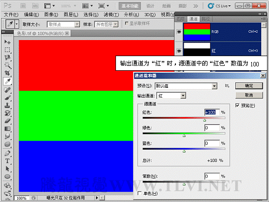 ps教程：解析通道混合器的原理