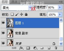 PhotoShop為美女照片調(diào)出淡雅的紫黃顏色