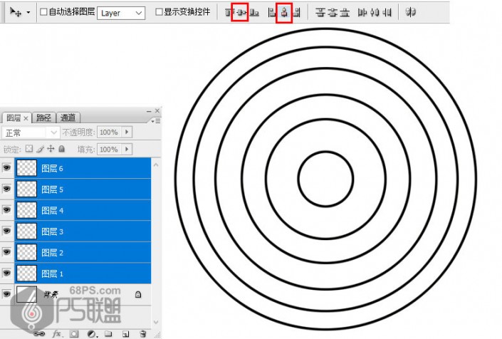 同心圆，PS如何制作同心圆图案