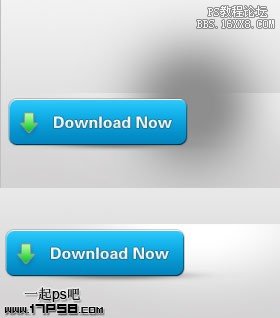用ps制作清爽下载按钮