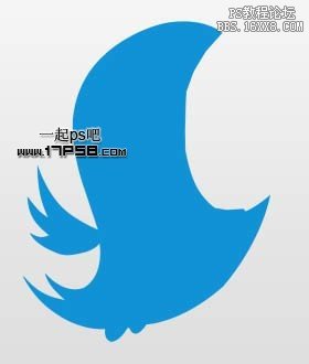 用ps绘制twitter小鸟logo