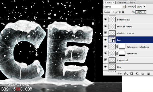 Photoshop教程:設計超酷的冰雪字效果