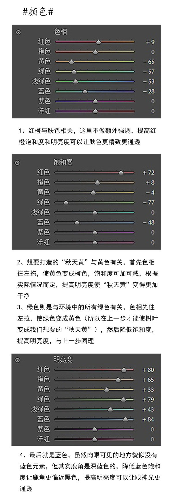 暖色調，調出秋日森林精靈人像照片