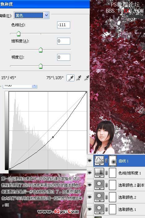 Photoshop可选颜色制作深红色调艺术图片