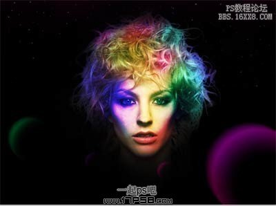 psCS5教程-宇宙抽象美女