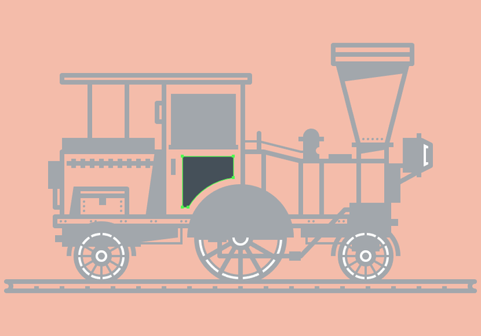 插圖制作，用PS制作復古風格的火車插圖