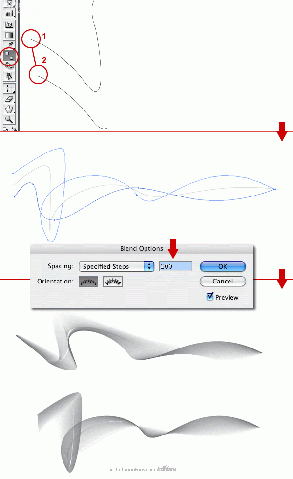 photoshop教程:制作梦幻网纹飘带效果