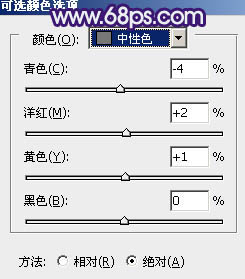 ps给树林人物图片加上古典暗调蓝红色