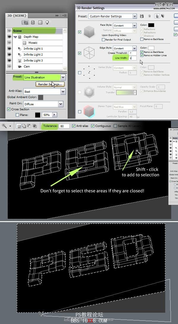 Photoshop打造個性化的3D塊狀文字特效