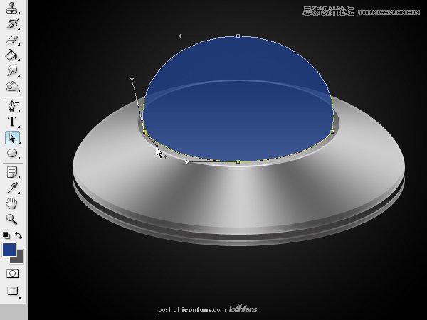 ps绘制逼真质感的UFO图标教程