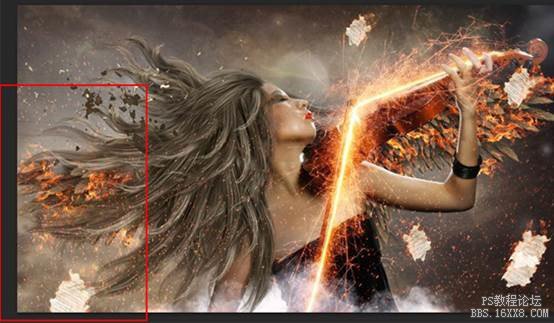 ps CS6合成浴火天使效果圖片