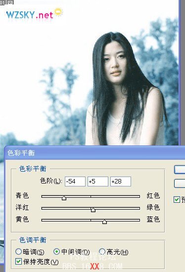 Photoshop教程:把偏色照片調成清爽淡藍色調