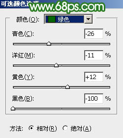 綠色調，ps調出淡淡的青綠色效果教程