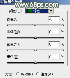 ps調出照片的暗綠色教程