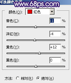 ps给树林人物图片加上古典暗调蓝红色