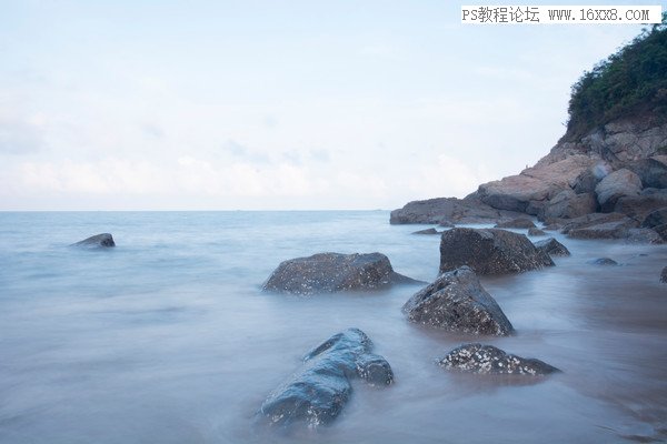 風光照片，用PS調出通透的海景照片