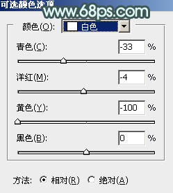 青黄色，调出青黄色清新人像效果