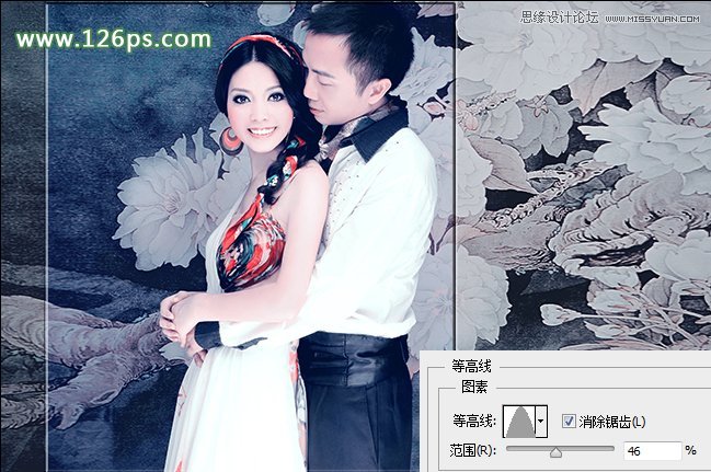 ps cs6调出复古唯美情侣照