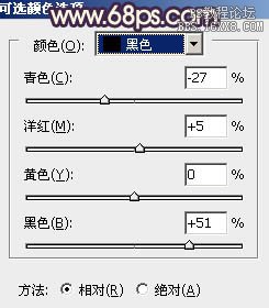 ps处理人物特写个性的暗调黄紫色