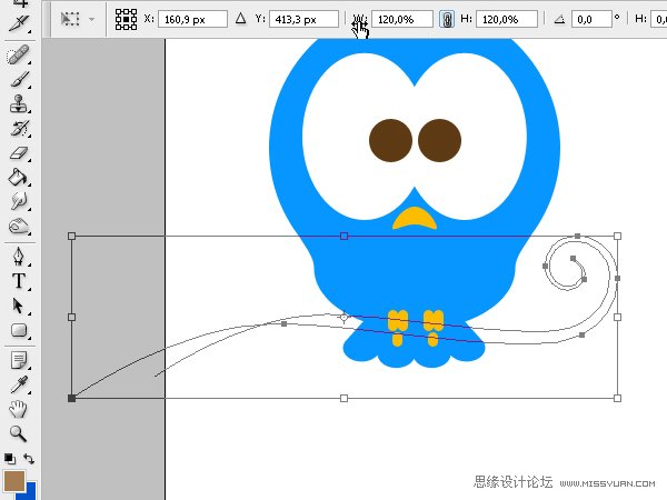 ps绘制漂亮的Twitter小鸟图标