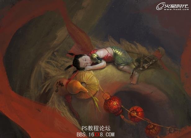 Photoshop鼠绘作品解析:绘制《海游记》插画