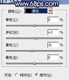 ps給MM車模加上低飽和的淡黃色質感膚色