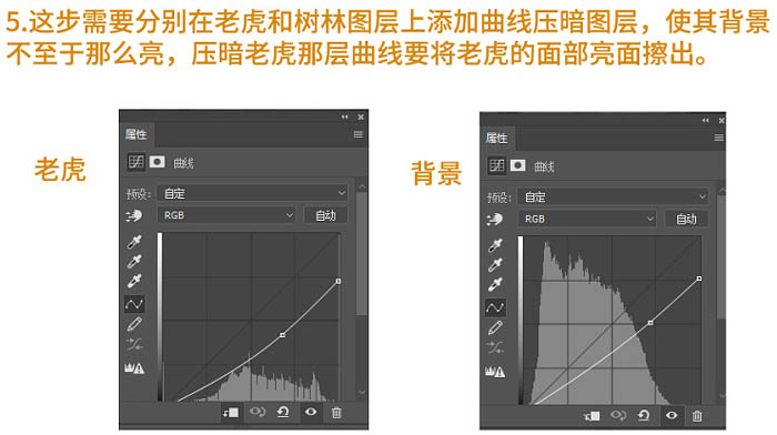 场景合成，合成巨型老虎魔幻场景