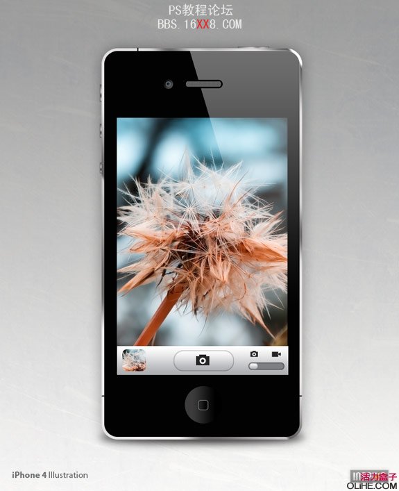 Photoshop教程:绘制逼真的Iphone4界面