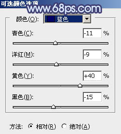 ps調出照片的暗藍色調效果