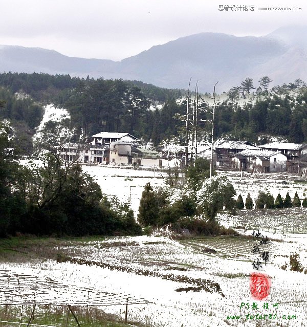 ps做雪景效果