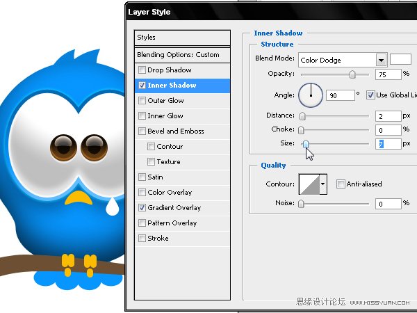 ps绘制漂亮的Twitter小鸟图标