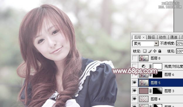 ps調小清新中性色教程