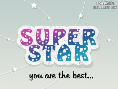 用ps制作SuperStar Logo