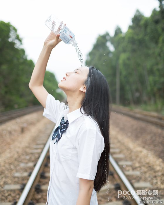 后期PS日系淡青色调