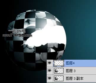 用ps制作破碎球体效果