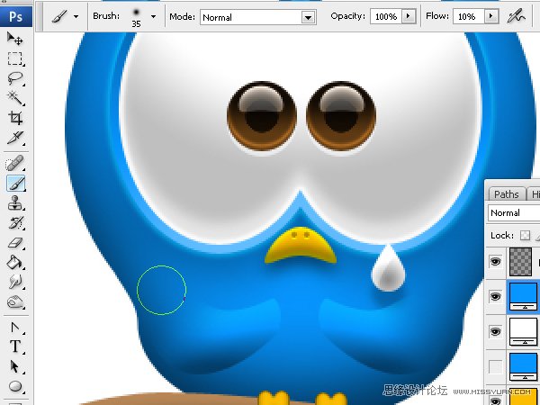 ps繪制漂亮的Twitter小鳥圖標(biāo)