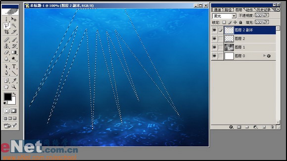 ps仿現實中的海底場景制作