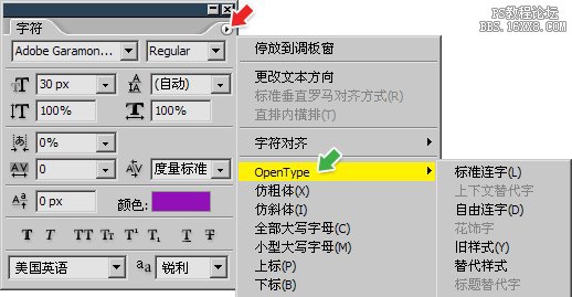 10-5 使用OpenType字体