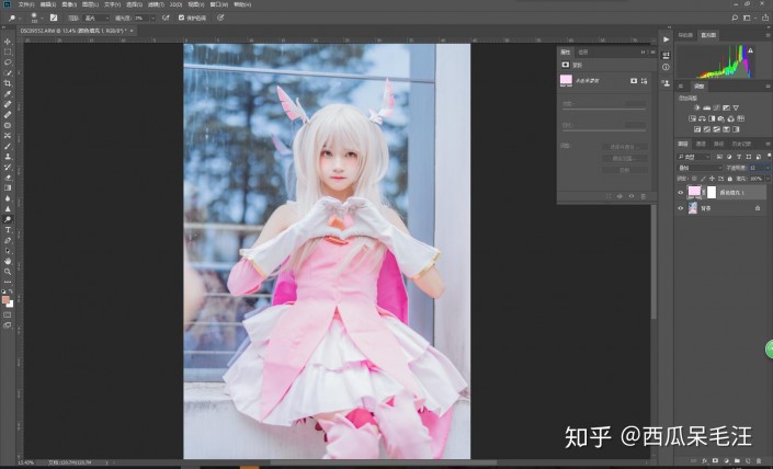 粉色調，用PS把動漫cosplay人像調成嫩粉色