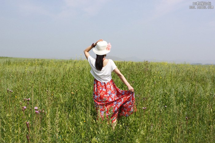 ps非主流教程：草原上的花裙美女教程