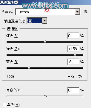 PS通道快速调色:中性青红色调小女孩图片