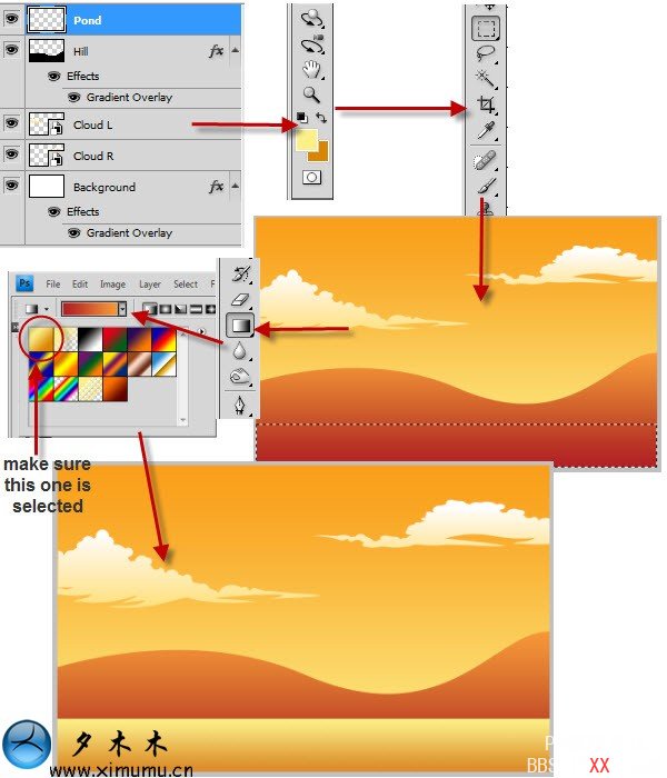 photoshop教程:創建一幅簡單的秋意圖