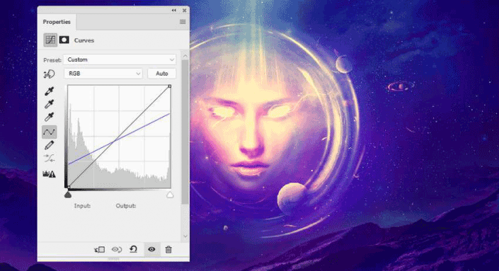 场景合成，用PS合成一个抽象的超现实科幻人物