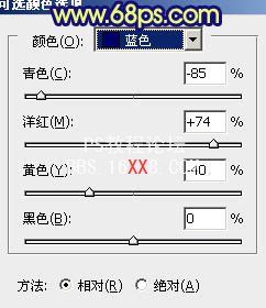 Photoshop教程:調出人物圖片深藍的秋季色