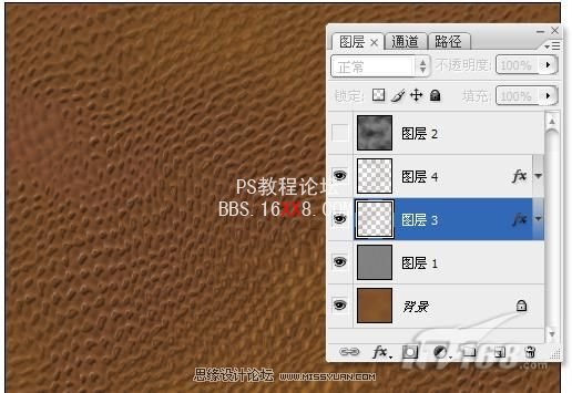 Photoshop制作逼真皮革质感和应用实例