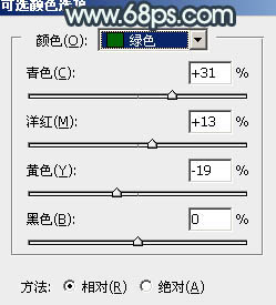 青綠色，調出有點古典味的青色調人像照片