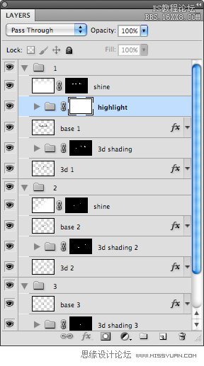 ps創建帶光澤的3D文字特效