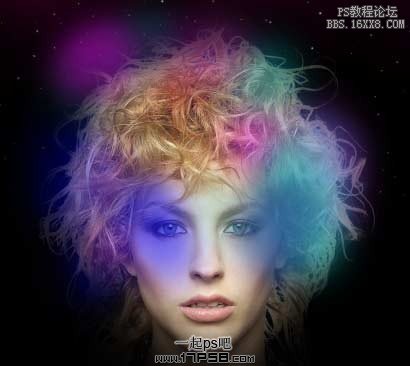 psCS5教程-宇宙抽象美女