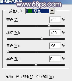 调出树林中红衣小美女教程